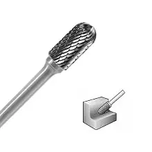 8 Stück/Set Durchmesser. 6/8/10/12 mm 1/4 Zoll (6 mm) Schaft Wolframkarbid-Frässtifte Bit Double Cut CNC-Gravur für Metall, Stahl, Aluminium – Detail 12