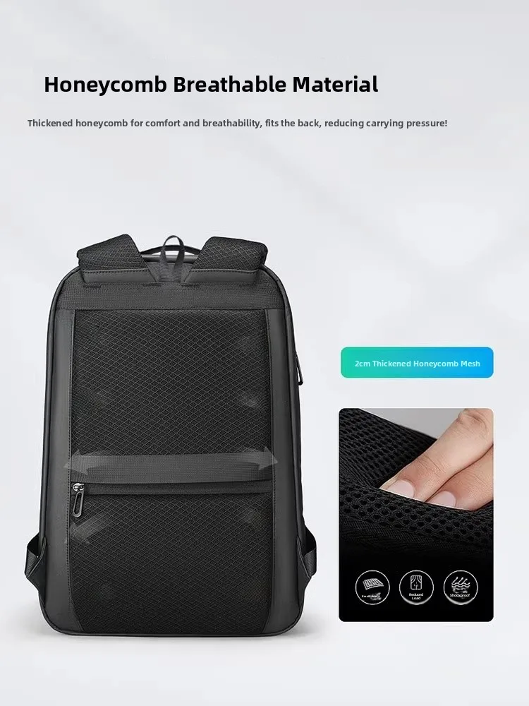 마크 라이든 남성용 경량 방수 6인치 노트북 백팩 옥스포드 천 캐주얼 스타일 지퍼 클로저 비즈니스 백팩