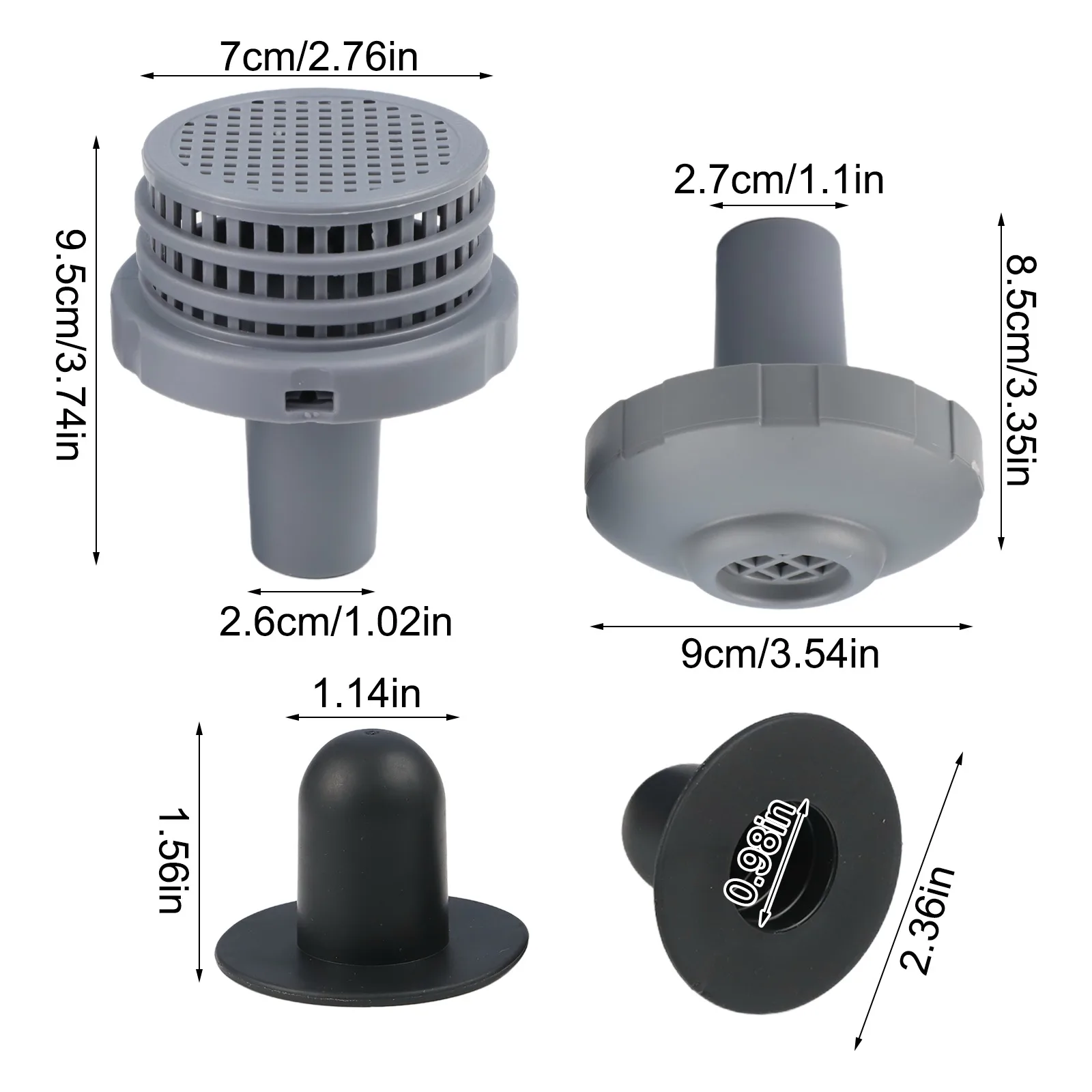 

For Intex Above Ground Pool Water Jet Connector 25022E Compatible with 1 25 Inch Hose Diameter Pool Inlet and Outlet Parts Kit