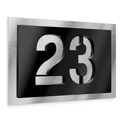 House Number Plaque Personalized Customiz 3D Black Anthracite Gray Aluminum Acrylic Metal Outdoor Sign Wall Room Name Plate