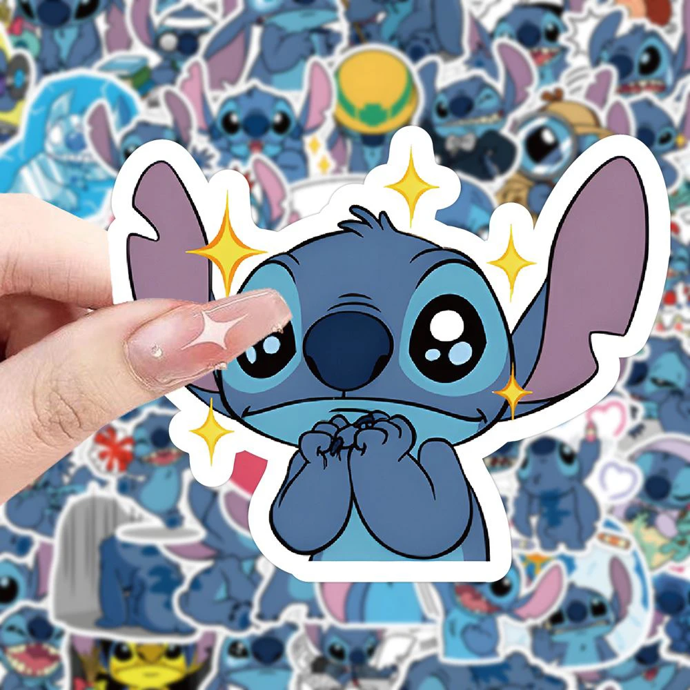 10/30/50/100pcs Kawaii Disney Cartoon Stitch Graffiti Stickers Kids Anime Decoration Decal DIY Laptop Stationery Car Sticker Toy