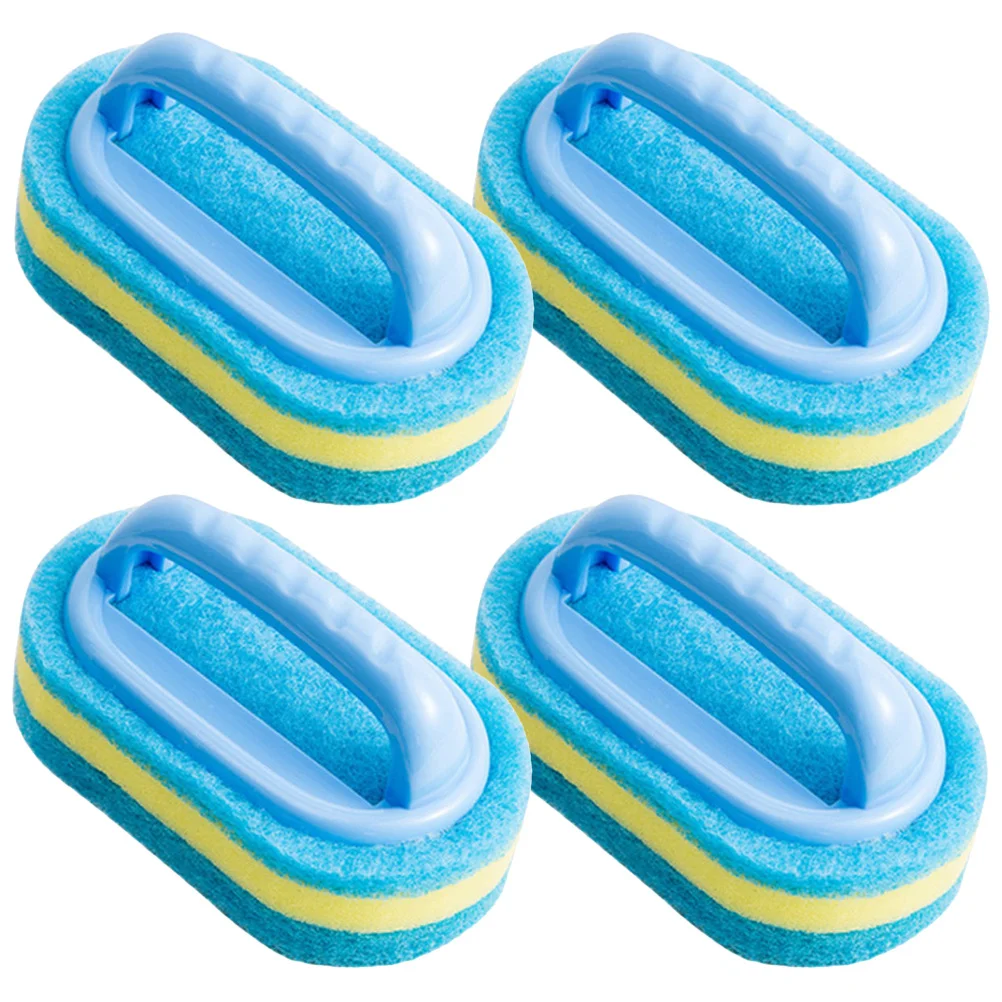 

4 Pcs Cleaning Brush Sponge Pan Sponges Kitchen Scrub Multifunctional Scrubber Dish Pot