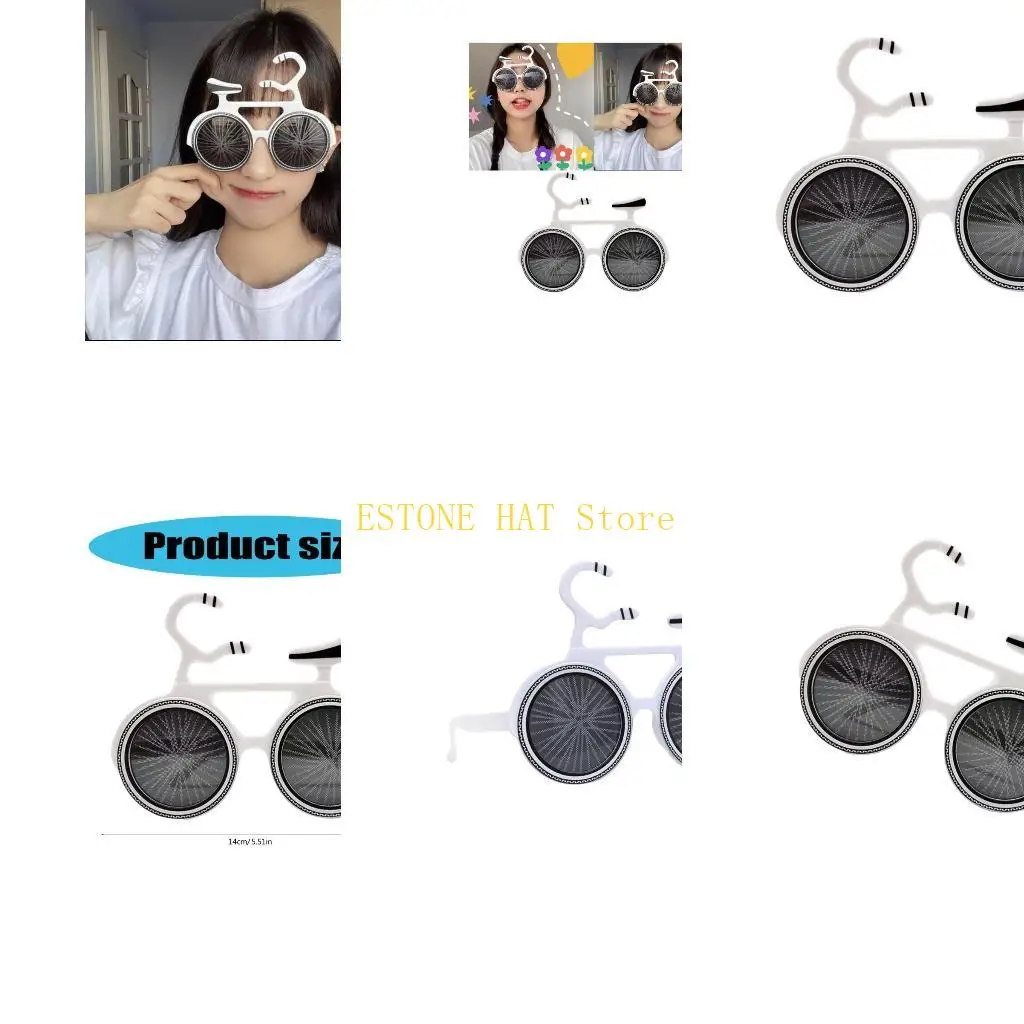 49MF Novelty Funny Glasses Party Glasses Sunglass Bicycles Eyes Glasses Bike Eyewear Halloween Costume Accessories Women Men