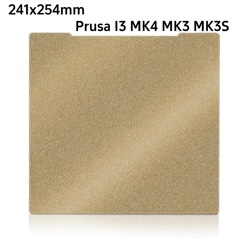 Prusa I3 MK4 MK3 MK3S 254x241 Double Sides Fine Powder Textured PEI Build Plate 3D Printer Platform Flexible Spring Steel Sheet
