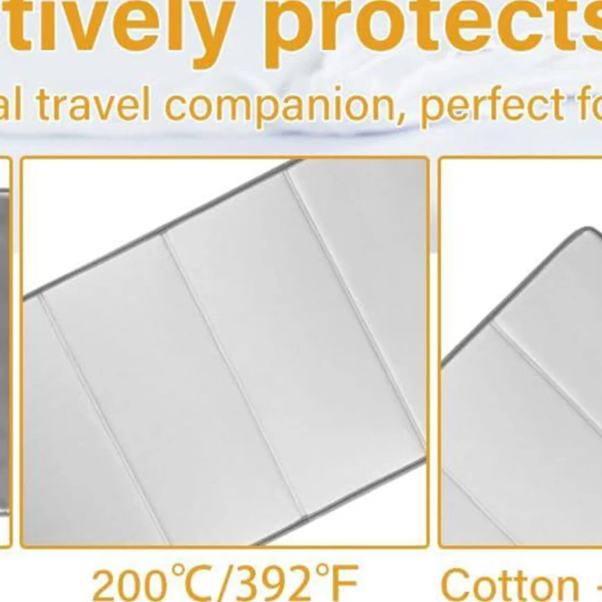 Ironing Mat with Gloves Washer Dryer Cover Board Heat Resistant Portable Travel Clothes Protector Board Table Top Laundry Pad