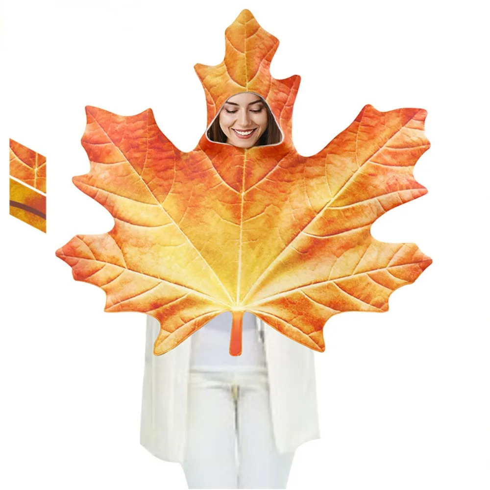 Teanoon Autumn Maple Leaf Cos Clothes Stage Play Clothes Cross-border New Sponge Digital Printing Props Performance Clothing