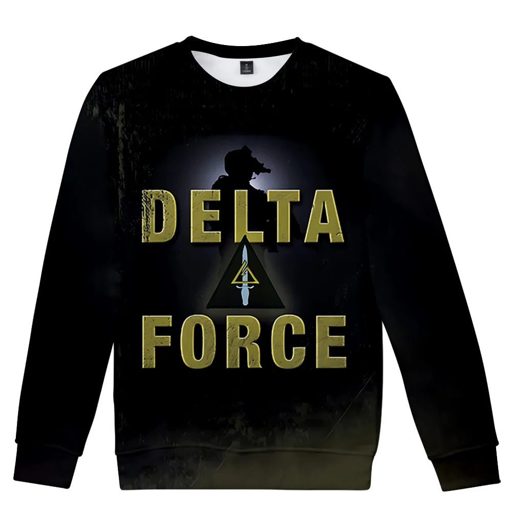 Delta Force Merch Hoodies Pullovers Women Men Fashion Casual HipHop Style Sweatshirts Trendy Outdoor Clothing Elegant