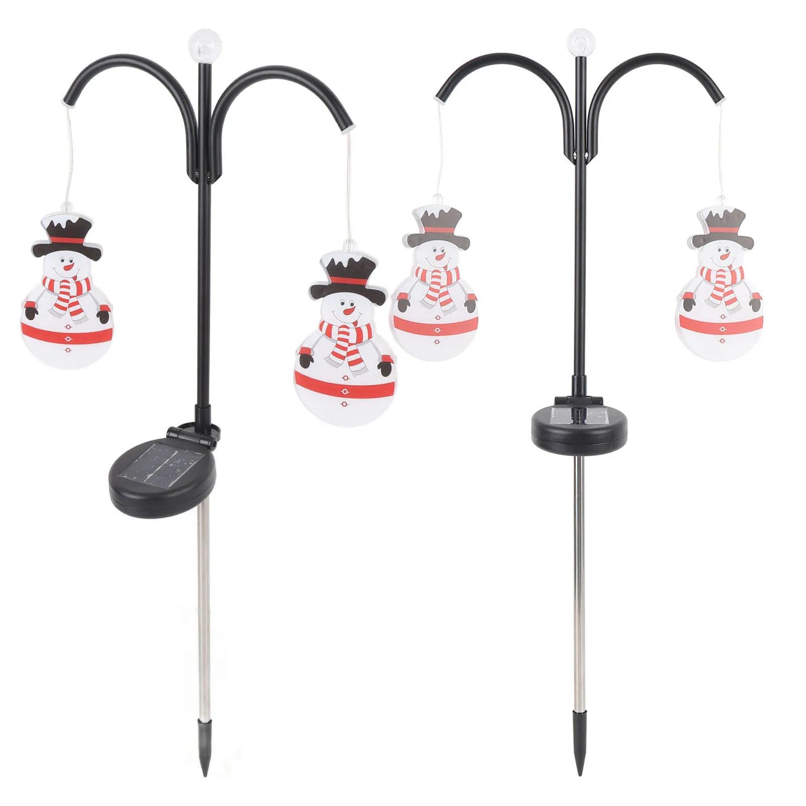 Snowman Xmas Stakes Light Solar Powered LED Xmas Decoration Walkway Stake Light for Garden