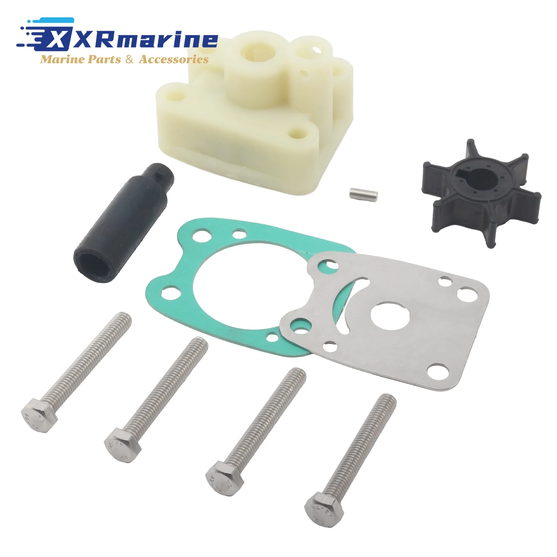 

Комплект крыльчатки водяного насоса, совместимый с подвесными моторами Yamaha 2-4-тактными 4HP 5HP F4 и Mercury Mariner 2-тактными 4-5 HP 4-тактными 6HP