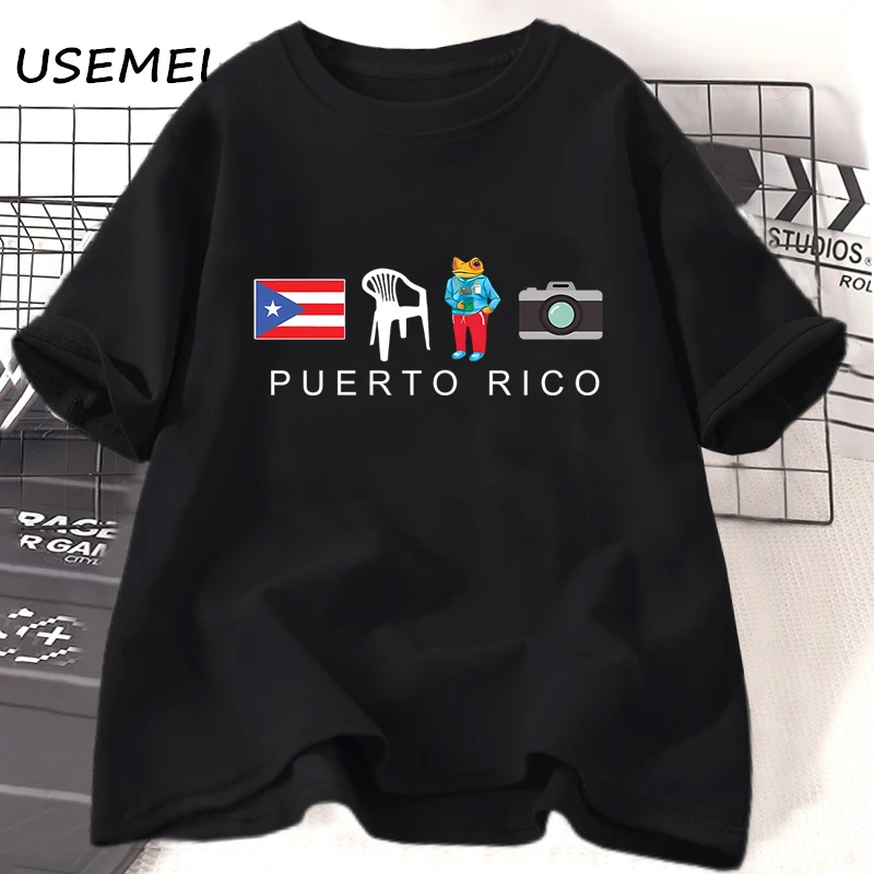 

Puerto Rico DTMF Bad Bunny Tshirt for Men Women Cotton Short Sleeve Harajku Frog T-shirt Casual Streetwear Mens Clothes Tops