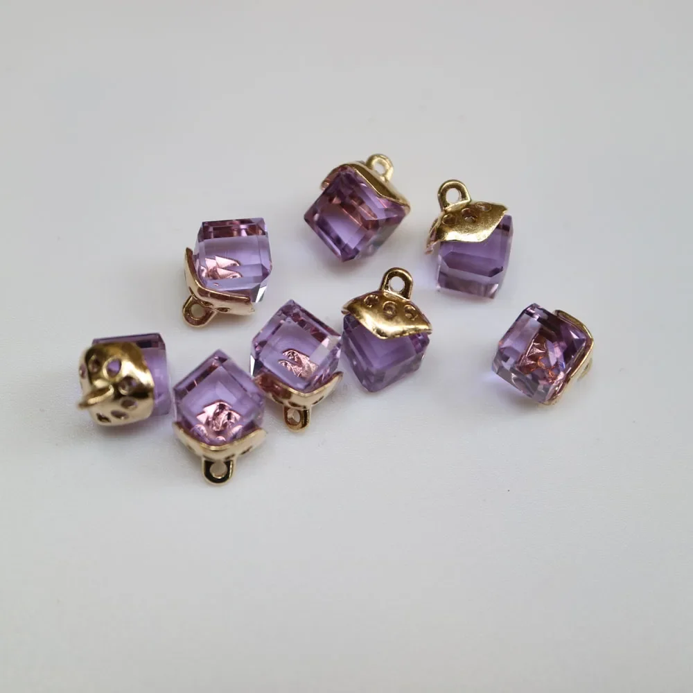 10 Stück/Set Strass-Kristallknöpfe für Hemden, 12 Farben, Glas-Herzknöpfe, Kleidungsdekoration, Schmuckzubehör, Anhänger – Detail 36