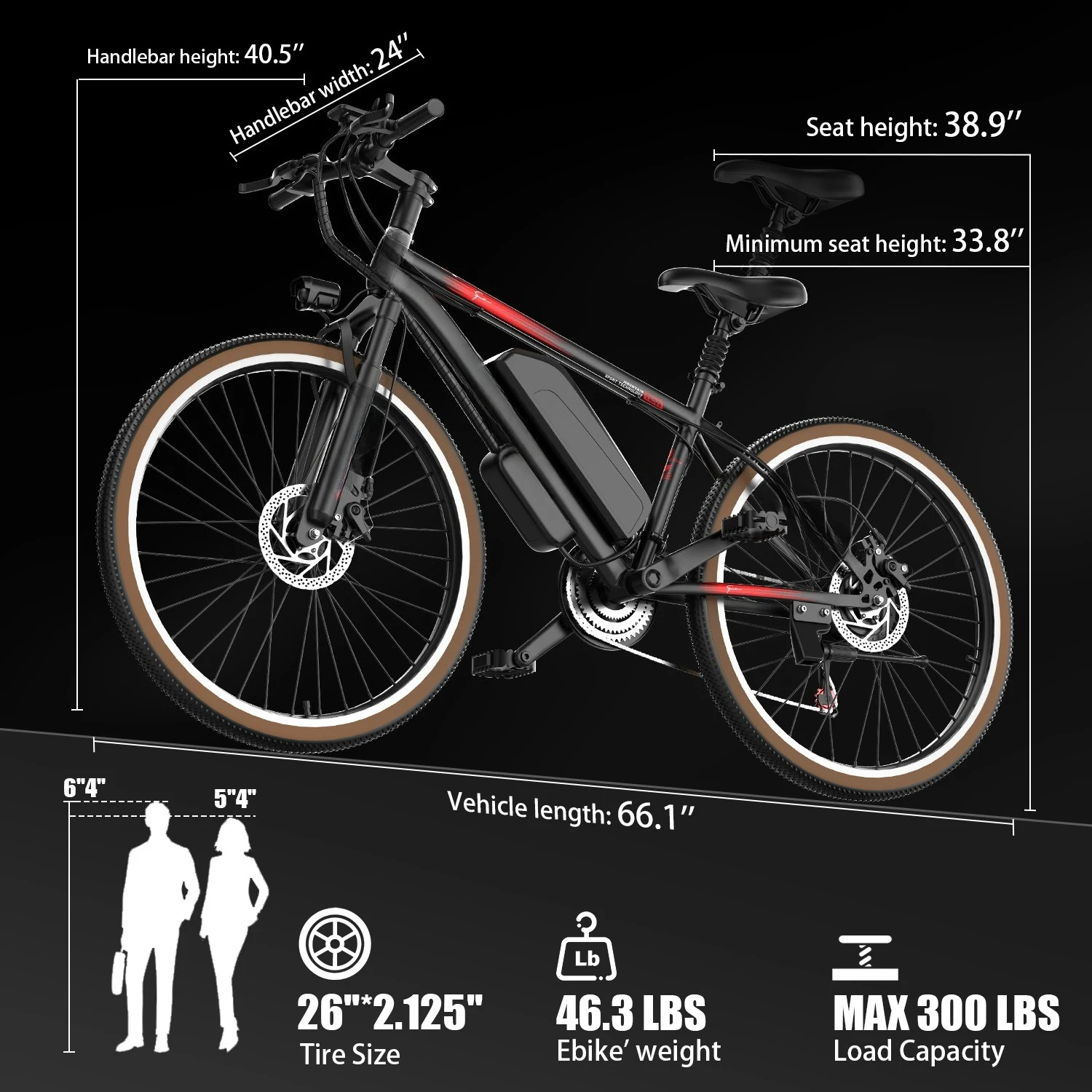 Lithium battery helps mountain off-road snowmobile adult variable speed bicycle 26-inch electric
