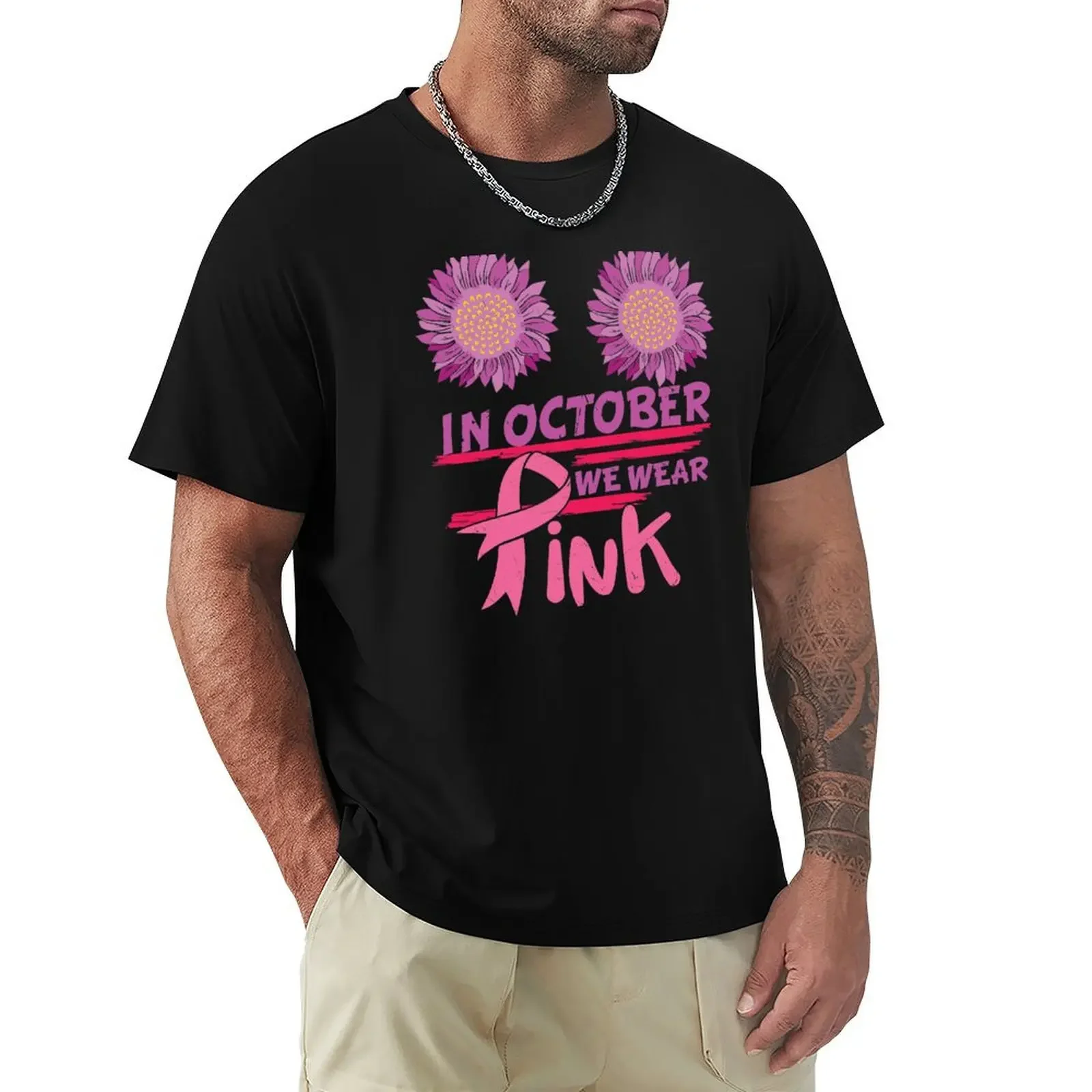 breast cancer awareness T-Shirt oversizeds blanks quick-drying anime stuff mens graphic t-shirts big and tall