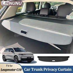 LINNUNU Trunk Cover Luggage Carrier Curtain Black Retractable Cargo Cover For Leapmotor C10 Car Trunk Cargo CoverProtect Privacy