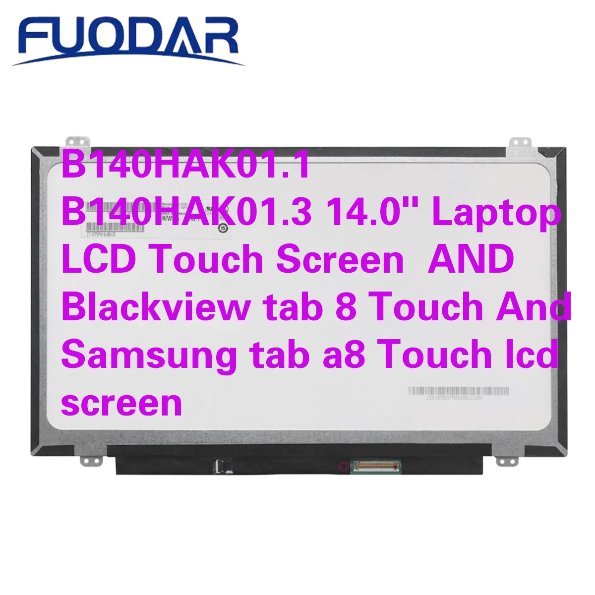 

B140HAK01.1 B140HAK01.3 14.0" Laptop LCD Touch Screen FHD 1920x1080 IPS EDP 40Pins On-Cell Touch Computer Display Panel