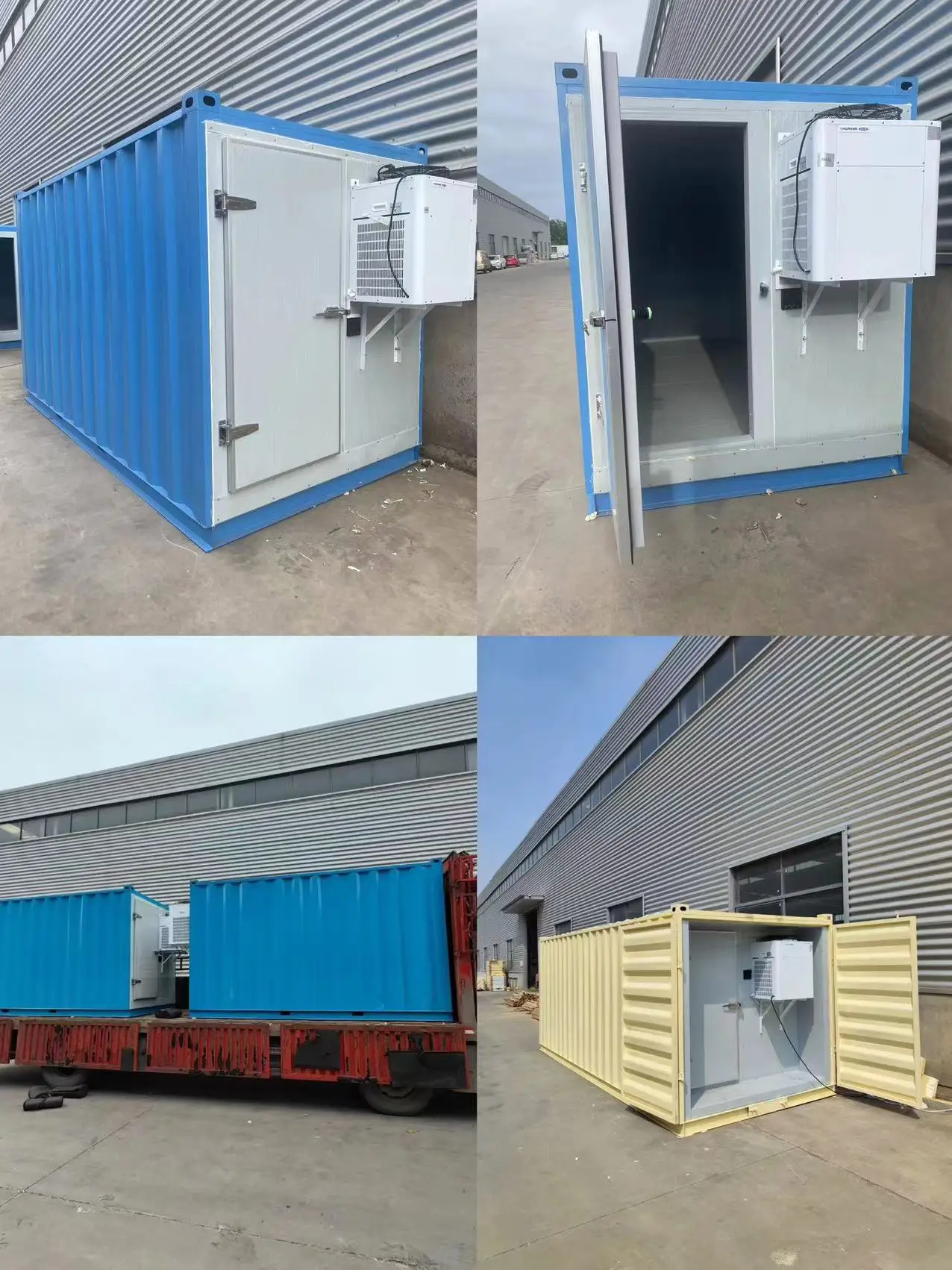 حاوية فريزر لغرفة التخزين البارد بطول 40 قدمًا، حاوية 20 قدم تعمل بالطاقة الشمسية