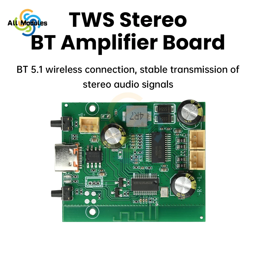 DC5V/3,7 V TWS Stereo Bluetooth Verstärker Bord 2*10 W Dual Kanal Stereo Audio Power Verstärker Bord