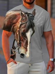 3d Print Horse Men's Graphic Design O-Neck Novel T-shirt Casual Comfy Tees Tshirts For Summer Men T shirt Tops Men Clothing