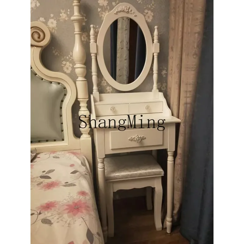 

FG e****mical solid wood dresser small apartment mini princess simple pastoral bedroom makeup table