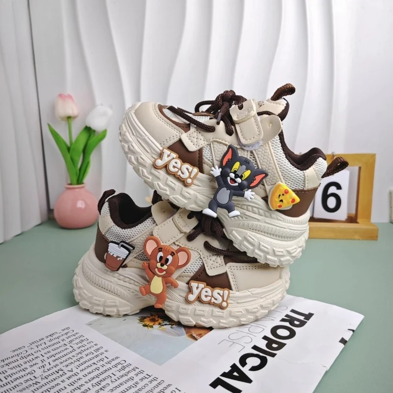 

2025 Kids Color-Block Sneakers | Trendy Chunky Sole Shoes for Boys & Girls, Korean Style Casual Sports Shoes