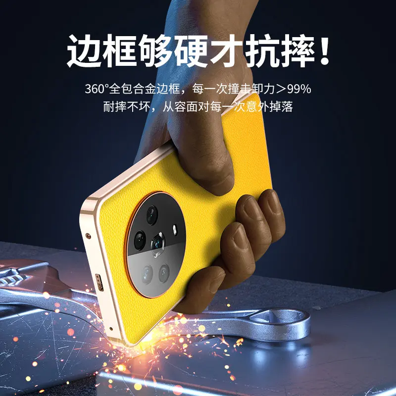 Magnetic 360 Full Protection Case for Honor Magic4 Pro Front Glass Hard Case with Back PU Leather Cover for Honor Magic 4 Pro 5G