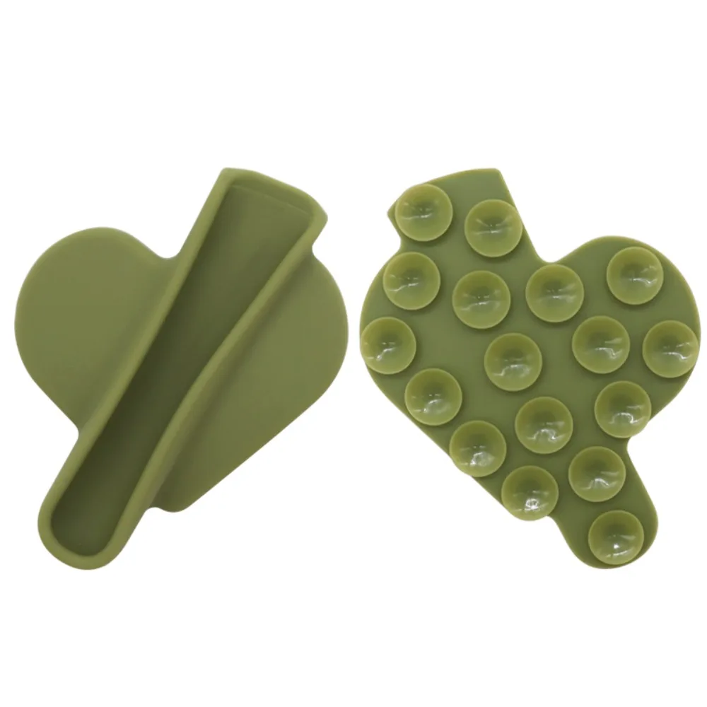 

New Suction Cup Phone Lipstick Holder Silicone Phone Accessories Lip Glaze Back Holder Heart Shaped Protective Case Women Girl