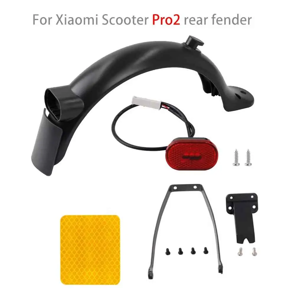Rear Wheel Fender Bracket Taillights for Xiaomi Pro 2 Electric Scooter Mudguard Wing License Plate Light 8.5 Inch Fender Support
