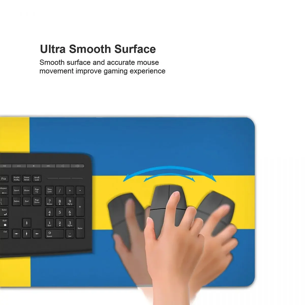 스웨덴 국기 대형 마우스 패드 컴퓨터 키보드 마우스 매트 게이머 PC 노트북 책상 매트 사무용품 테이블 매트