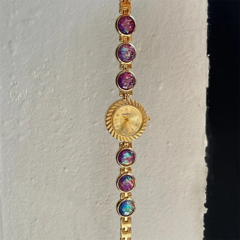 

Женские часы, легкие роскошные ретро-стили, браслет с зеленым камнем, модные кварцевые часы, женские часы, подарок, Relojes Para Mujer