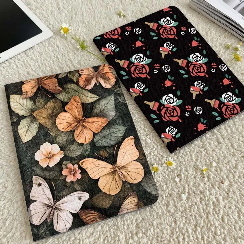 

Чехол для планшета с рисунком бабочки, листа и цветка для Xiaomi Redmi Mini Pad SE K 2 4 5 6 7 8 2023 2025 11 8.8 11.2 10.1 Pro