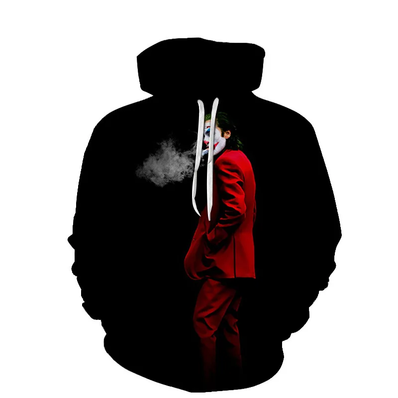 ربيع الخريف المهرج 3D الطباعة الرقمية رياضي عارضة هوديي البلوز مريحة للجنسين ألياف البوليستر الشارع الشهير