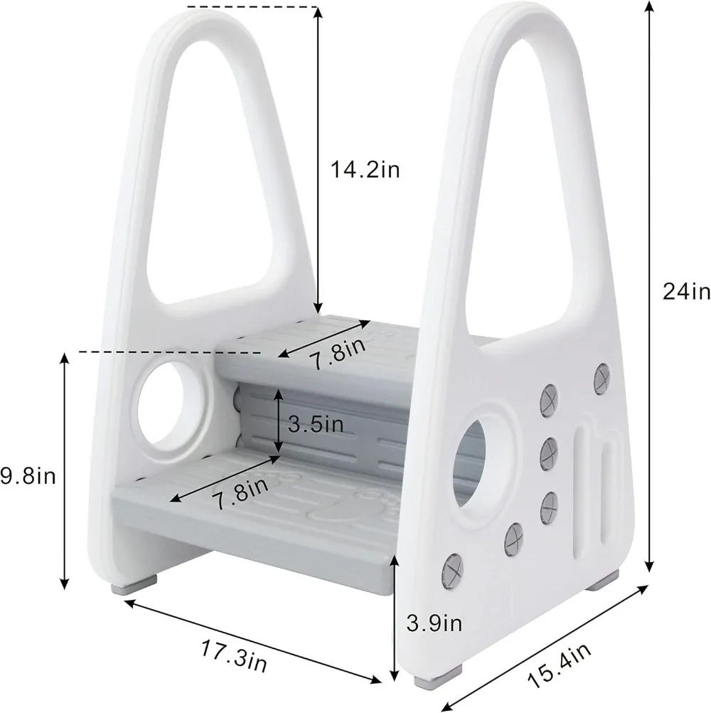 Potty Training Learning Helper with Handles, Step Ladder, Stool para Banheiro, Cozinha, Banheiro, 2 Pisos