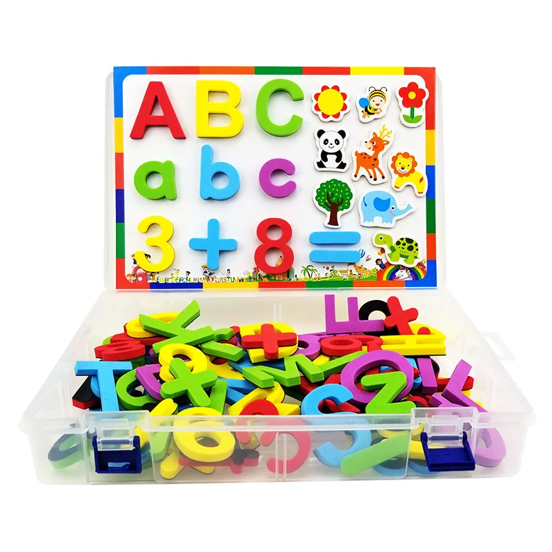 26 Magnetic Letters Alphabet Refrigerator Stickers Uppercase Lowercase Numbers Toddlers Learn To Spell Count Educational Toys