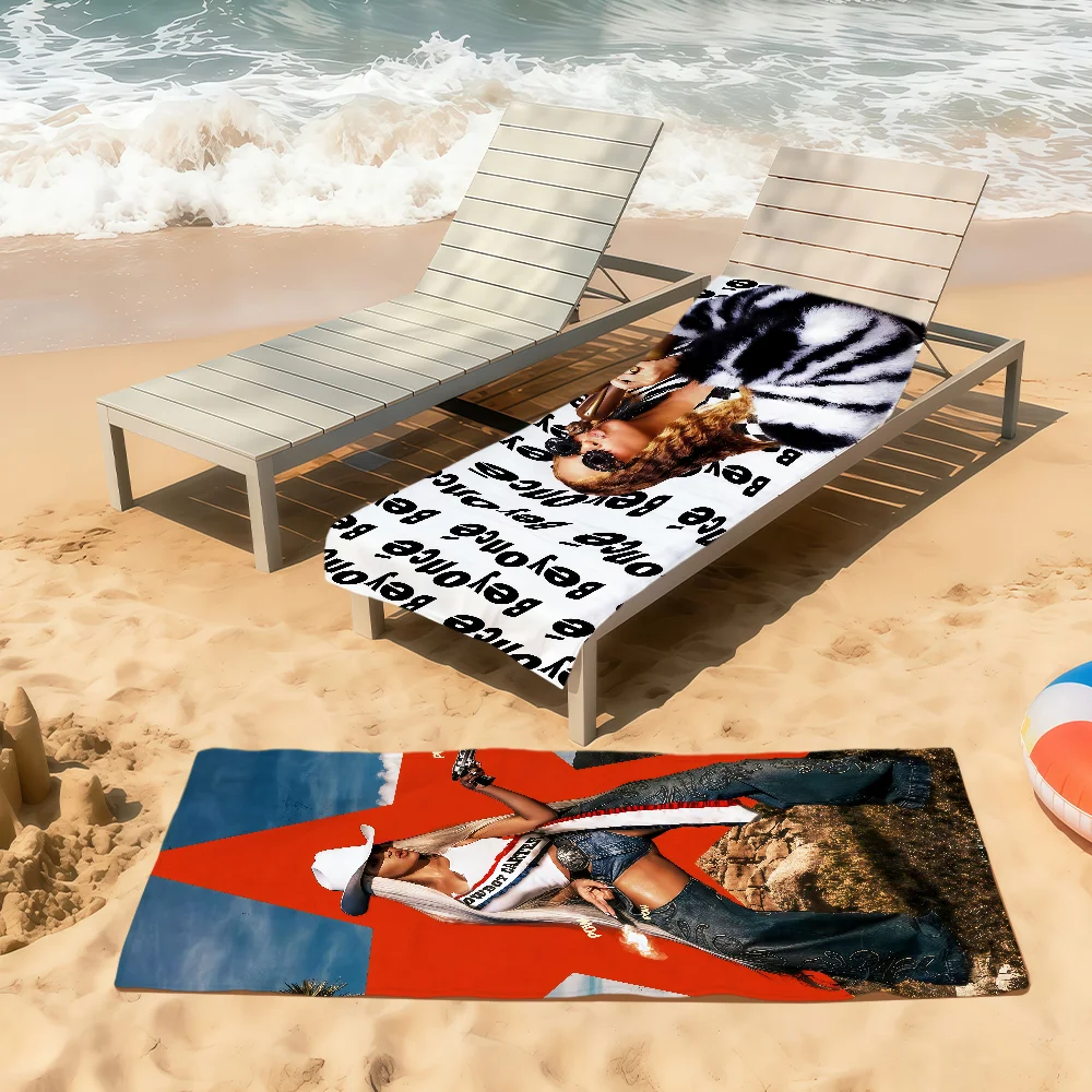 singer b-beyonce c-Cowboy Carter Towel soft Beach Towels Trip swim Pool bathing Towel Gym Spa home Decor Gift Holiday Vacation