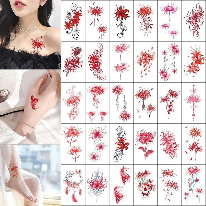 BLOWFISH FUGU Flower Tattoo Sticker 30 * 2P Body Makeup/Tattoo Sticker