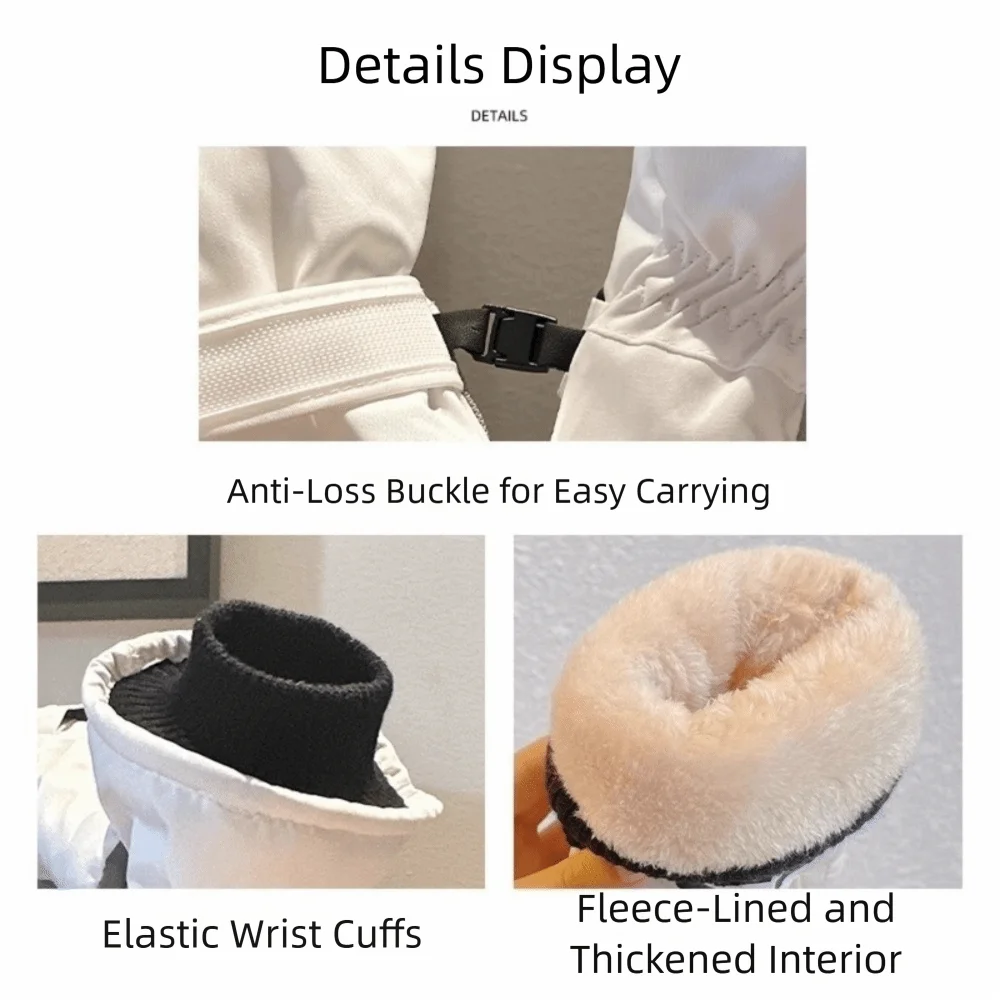 من المألوف الدفء الدافئة قفازات التزلج شاشة تعمل باللمس يندبروف الشتاء القفازات بلون سميكة قفازات الحرارية الرجال