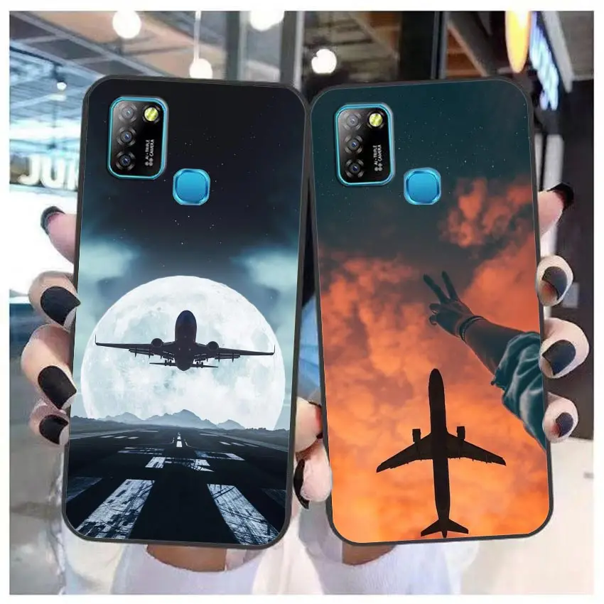 Plane Airplane Eiffel Tower Phone Case For Infinix CAMON 19 16 ZERO 30 X NEO 20 8 POVA 5 4 2 NOTE 30 12 G96 11 10 8 Case Funda