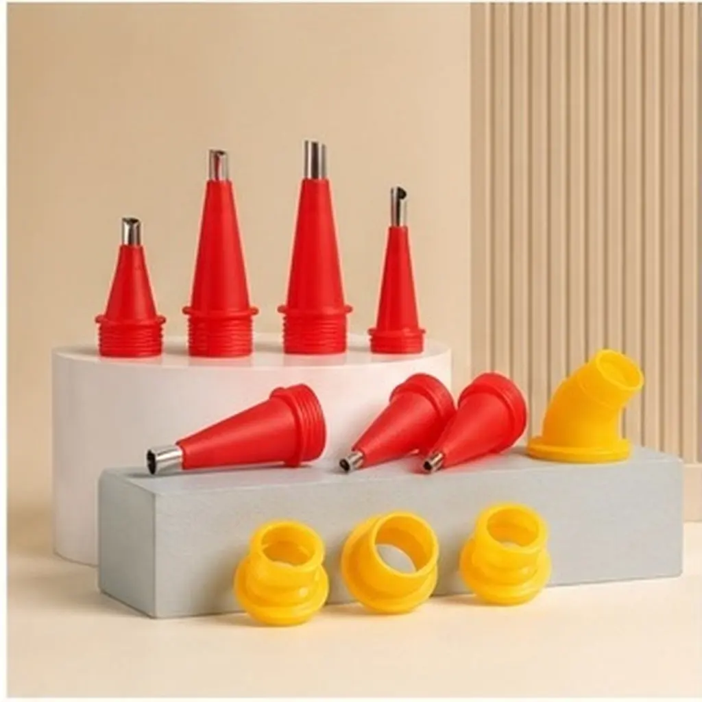 2Sets Caulking Finishing Tool Kit Reusable Silicone Caulking Nozzle Applicator Set for Smooth Precise Caulk Lines in