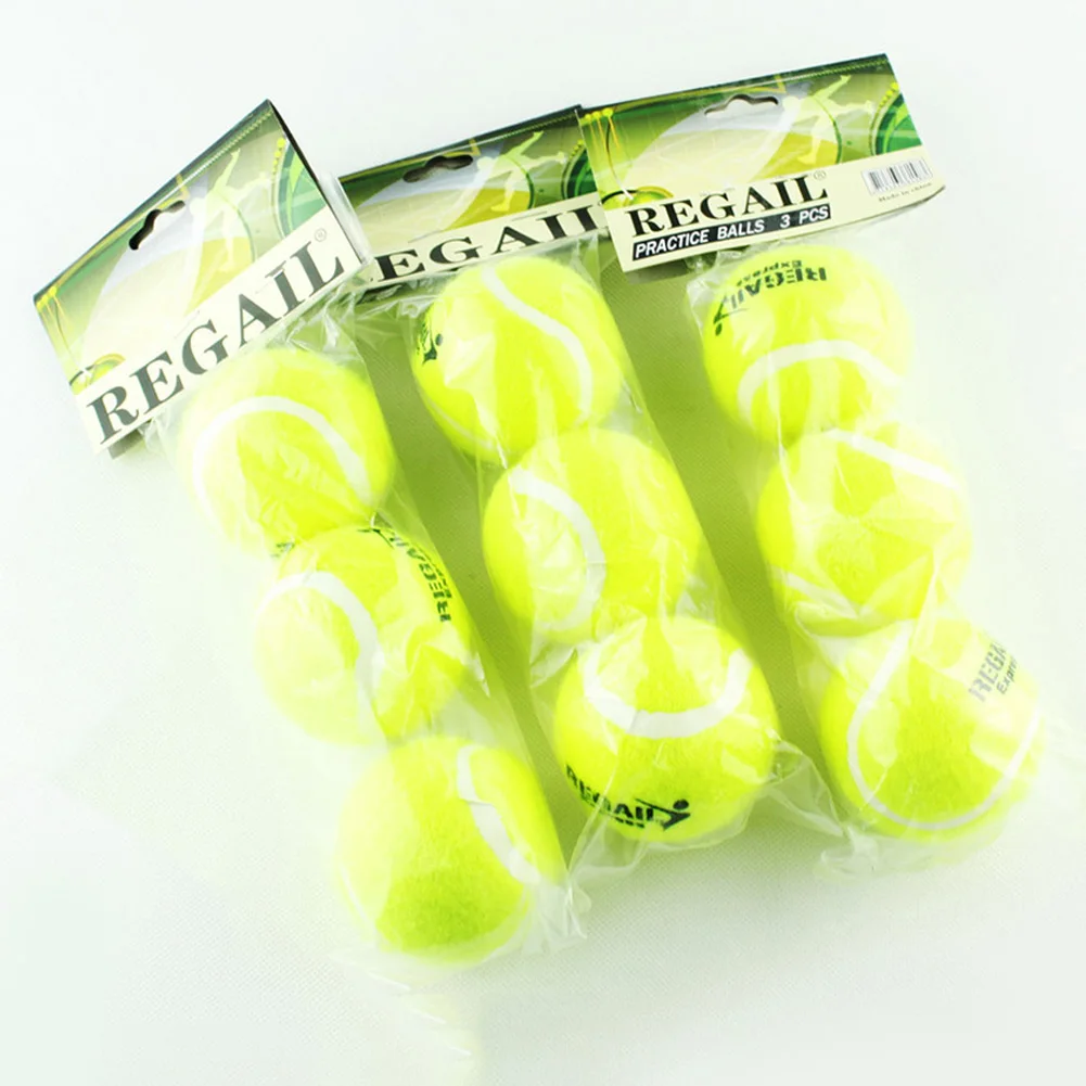 Professional Rubber Tennis Ball High Resilience Tennis Practice Ball for School Club Competition Training Exercises