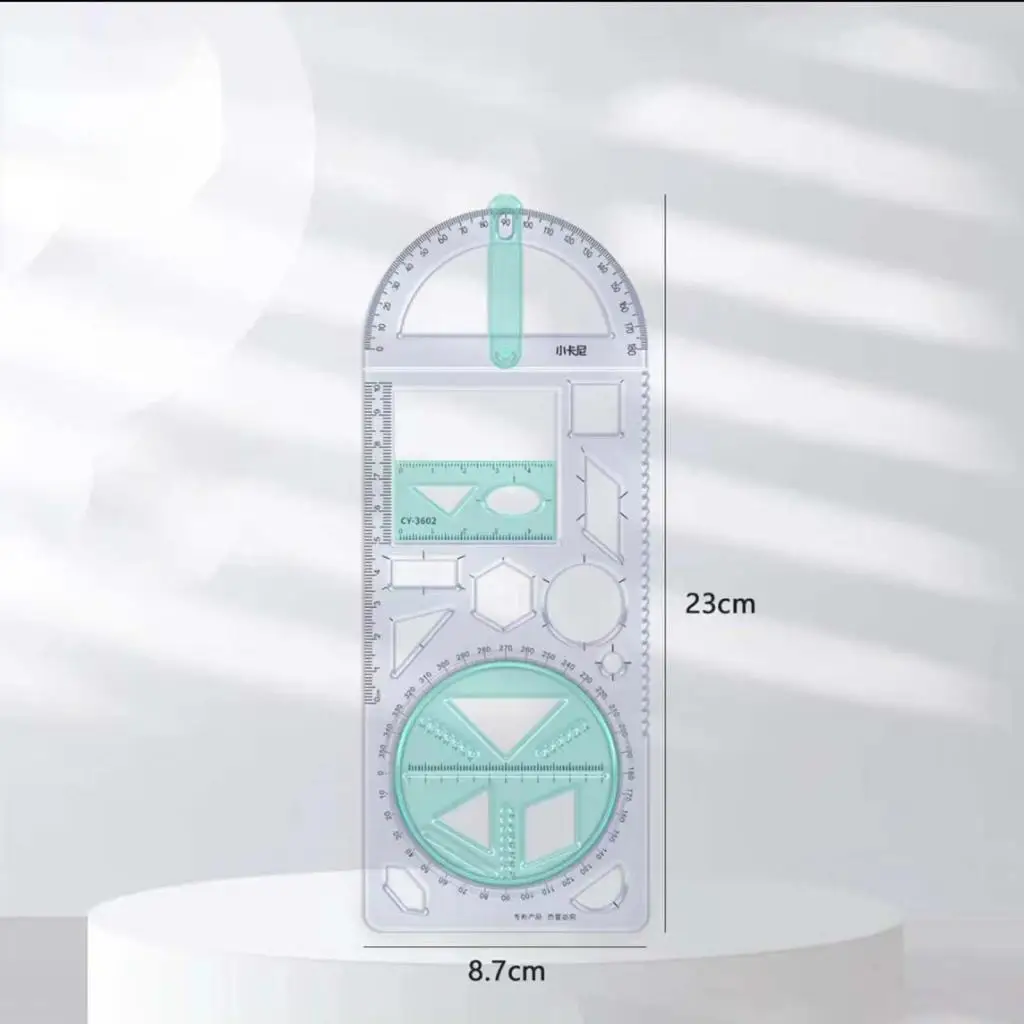 Portable Flexible Measuring Ruler Multifunctional Geometric Drawing Template Mathematics Draft Tool for Woodworking Artists