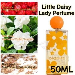 Little Daisy Lady Spray Perfume Flor Sabor Fresco e Elegante Perfume Duradouro Eau De Toilette 50ml