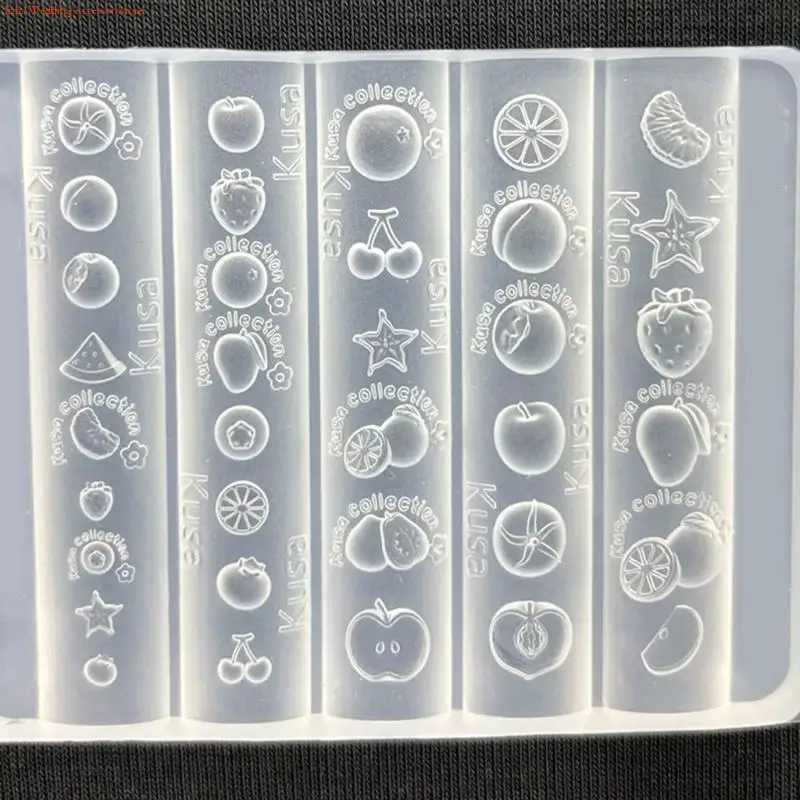 G92D قالب سحر أظافر الفاكهة قالب سيليكون قابل لإعادة الاستخدام لتصميم فن الأظافر بنفسك