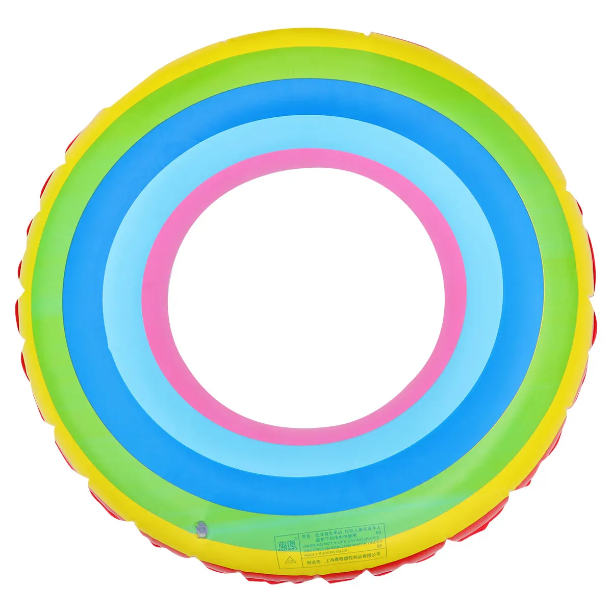 

80cm Thicken Swim Ring Rainbow Color Inflated Water Floating Ring Durable PVC Swim Supplies for Pool Beach Fun Relax