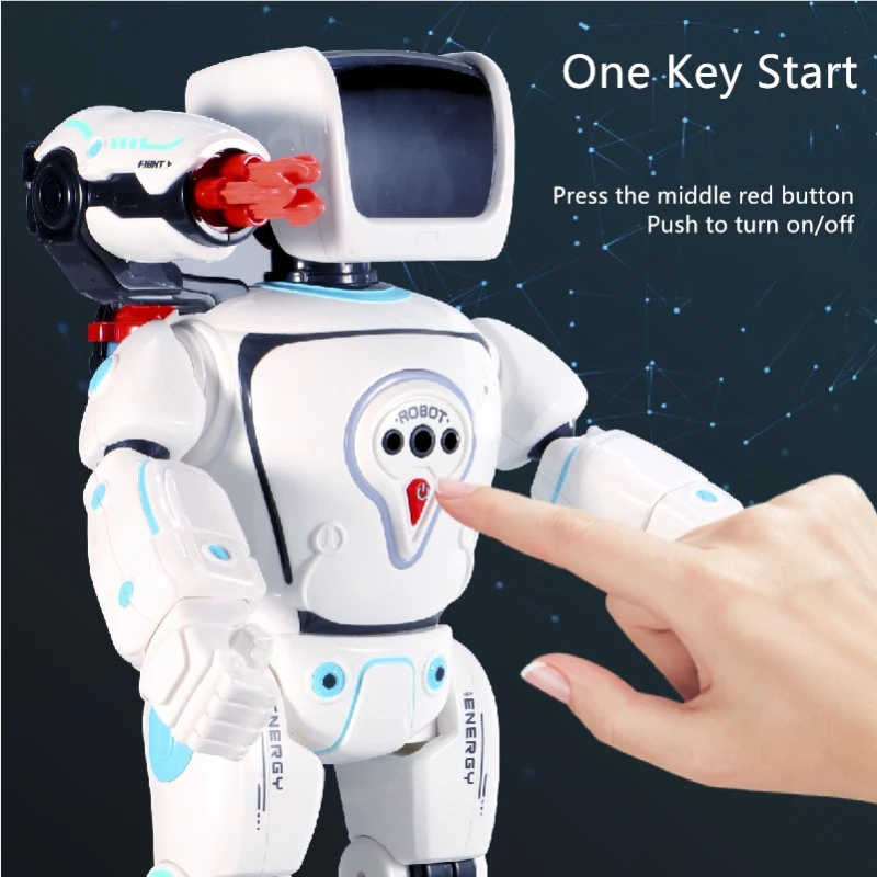 Remote Control Intelligent Smart Robot Voice Conversation Gesture Touch Sensing Battle Mode Launch Bullet RC Robot  Child Gift