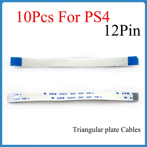 10 Uds. Para placa de carga PS4, Cable de interruptor de alimentación para Sony Dualshock 4, controlador PS4, almohadilla táctil de 12 pines, pieza de Cable de cinta flexible