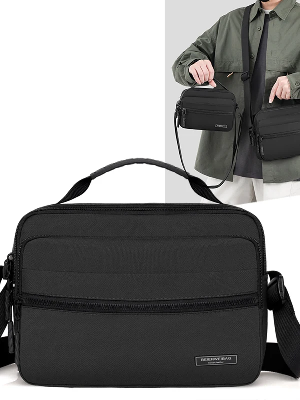 

Мужская повседневная сумка-мессенджер из ткани Окс, на одно плечо, для путешествий на открытом воздухе, с мягкой ручкой, на молнии, модная сумка-сэтчел