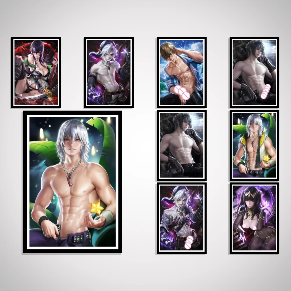 

Link Makoto Sexy Nude Male Girl Riku Lux Tharja Cartoon LOL Peach Anime LOL Art-Silk-Poster, Picture, Decoration