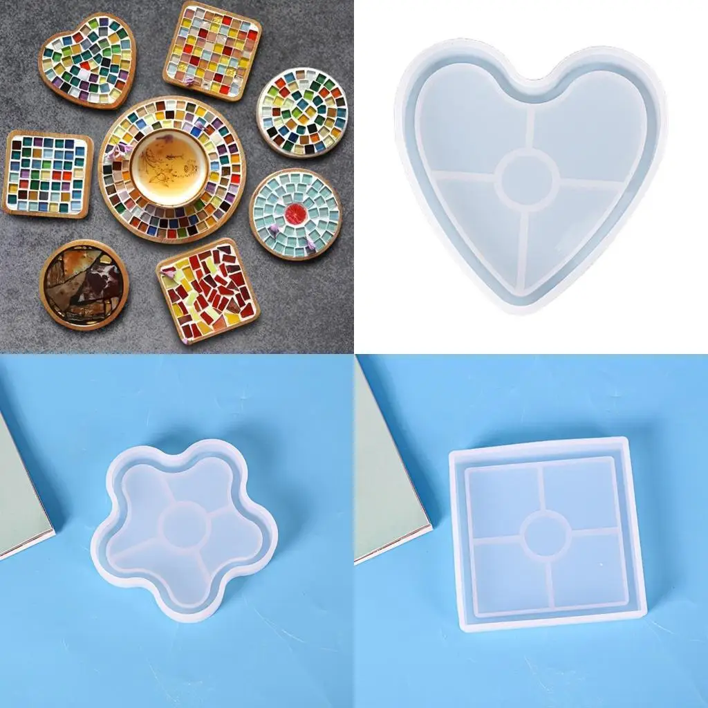 

A52E Molds Resin Molds DIY Heart Silicone Mold for Casting Resin