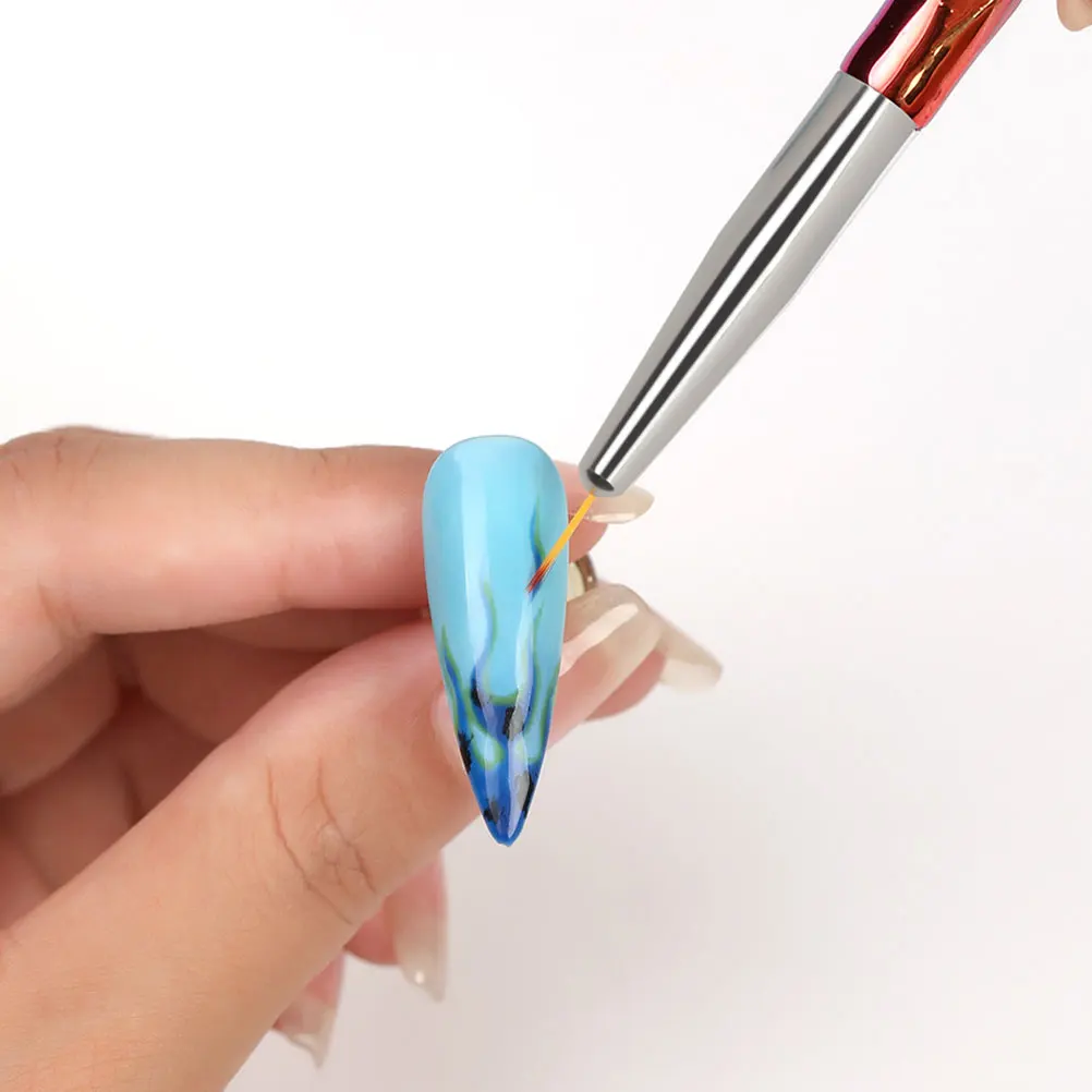 

3pcs Nail Art Brush Set Lightweight DIY Tools for Painting Pen Manicure Accessory ABS Material Professional Family Use