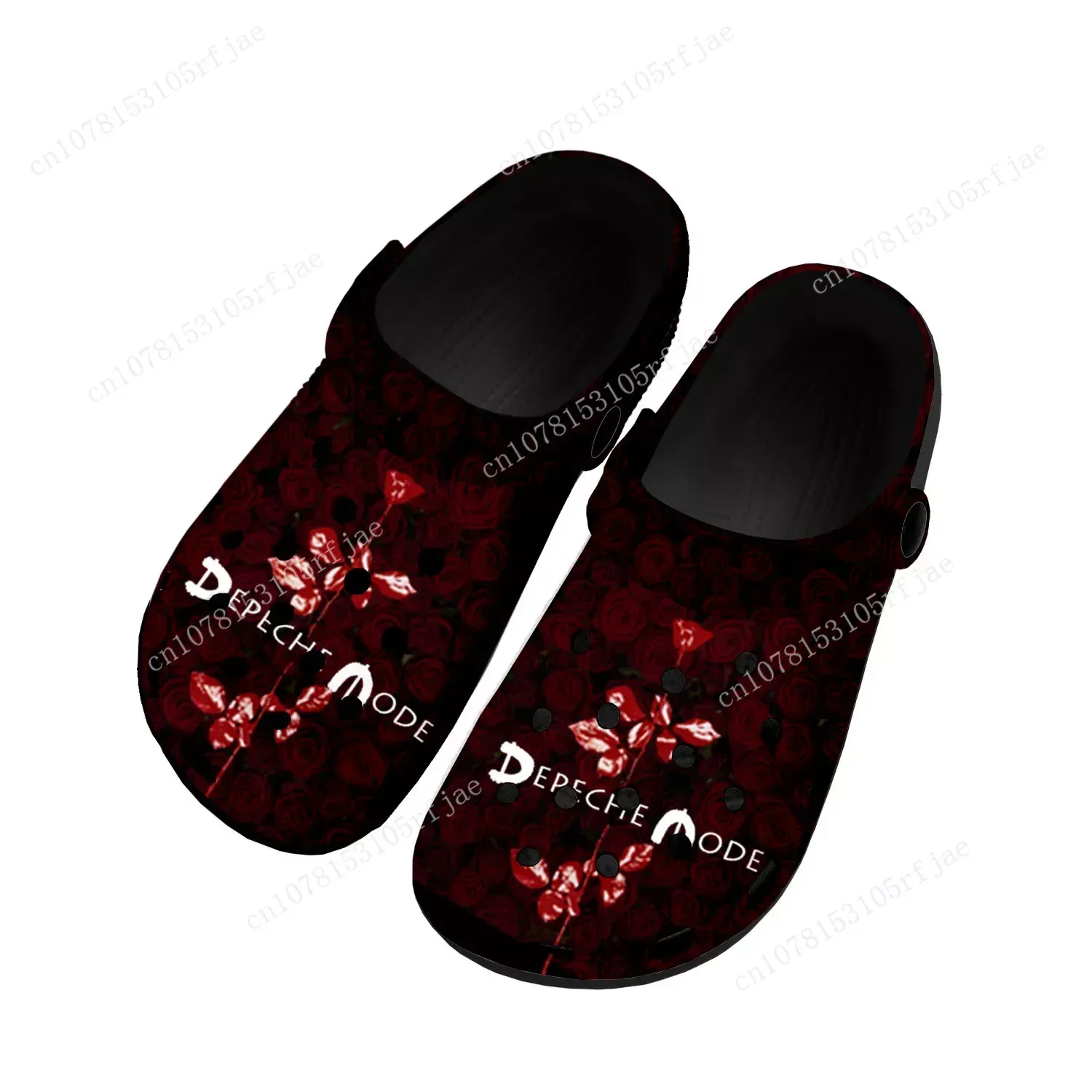 

Depeche Home Clogs Custom Water Shoes Mens Womens Teenager Rock Band Mode Shoe Garden Clog Breathable Beach Hole Slippers Black